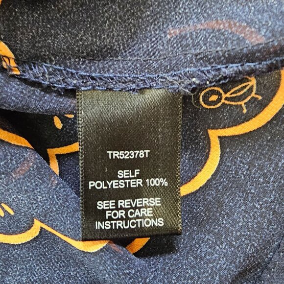 Arc & Co. Navy Blue Tank Top Duck Print Pattern Adjustable Straps Women's Size S - Picture 4 of 12